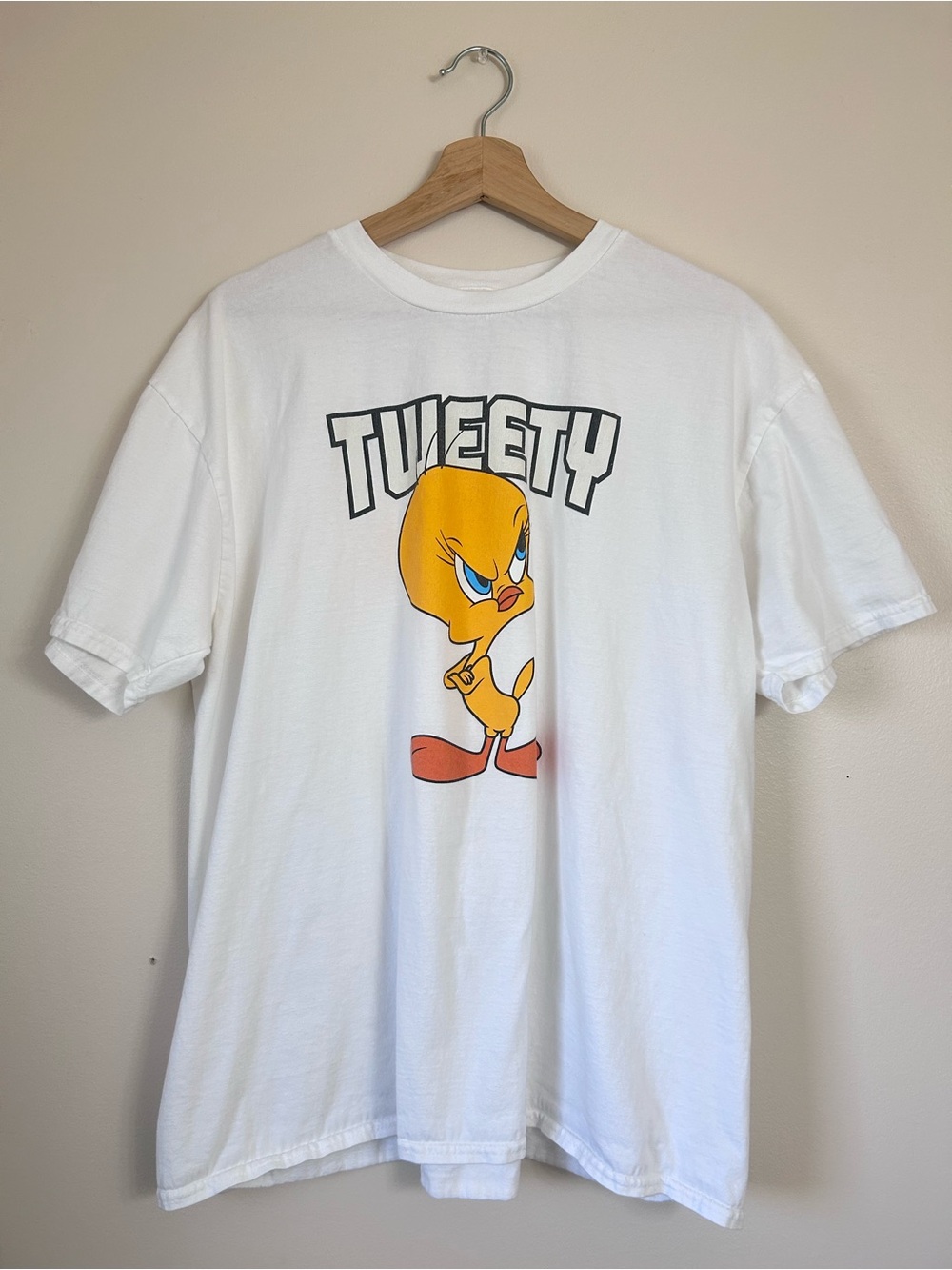 Looney Tunes Tweety Graphic Short-Sleeve Tee - White XL 100% cotton